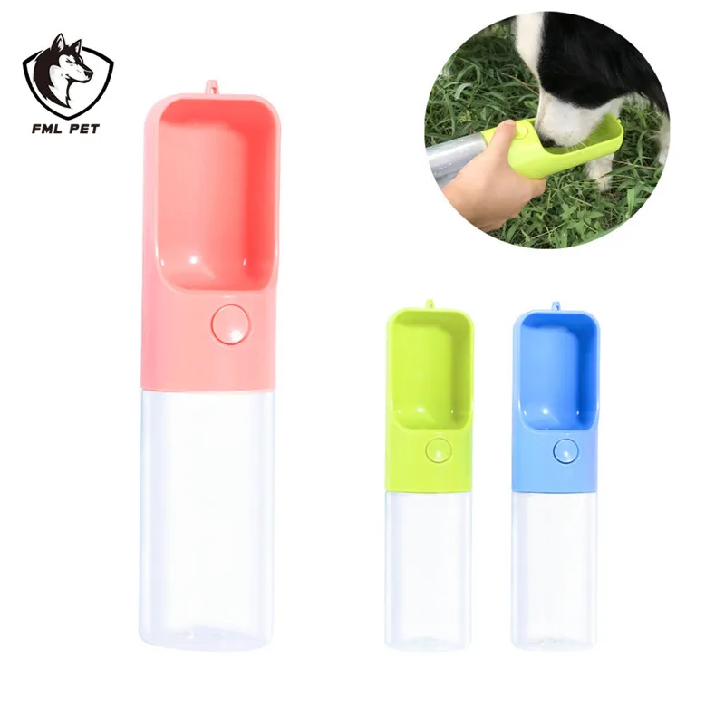 

FML Pet Feeder Bowl Traveling Dog Bottle for Water Outdoor Drinking Water Dispenser 450ML Pet Accessories for Dogs Cats