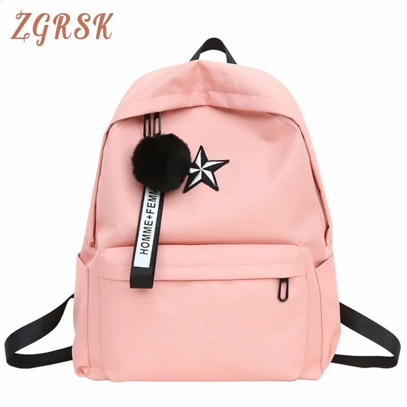 

Student Canvas Bags Fashion High Middle School Both Shoulders Bags Large Capacity Leisure Time Bag Travel Backpack Schoolbags