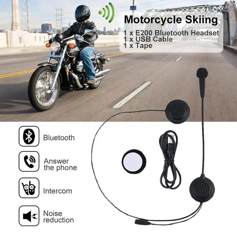 

EJEAS E200 300m Bluetooth Motorcycle Helmet Wireless Headset Radio Skiing Communication Without An Intercom Moto For Two Riders