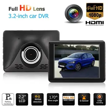 

HY10 3.2 Inch Black Touch FHD 1080p Car DVR Camera 170 Degree Lens Dash Cam Video Recorder USB AV IN 170 Degree Wide Angle Lens