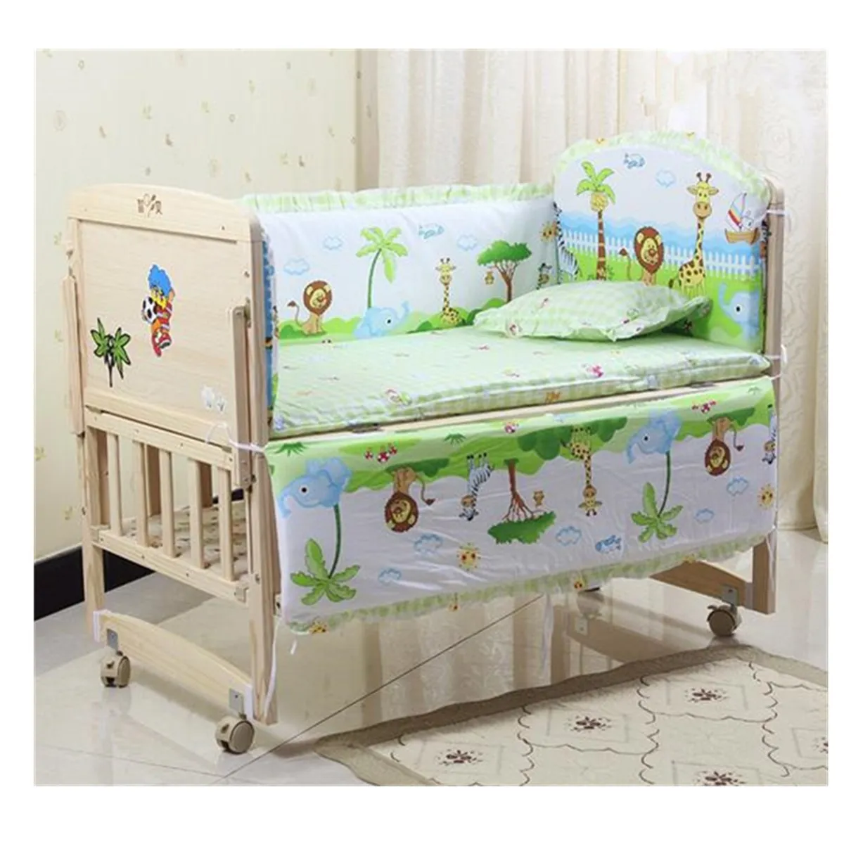 Beste Beste Koop 5 Pcs Baby Nursery Bedding Sets Cartoon Cot Bumper BH-75