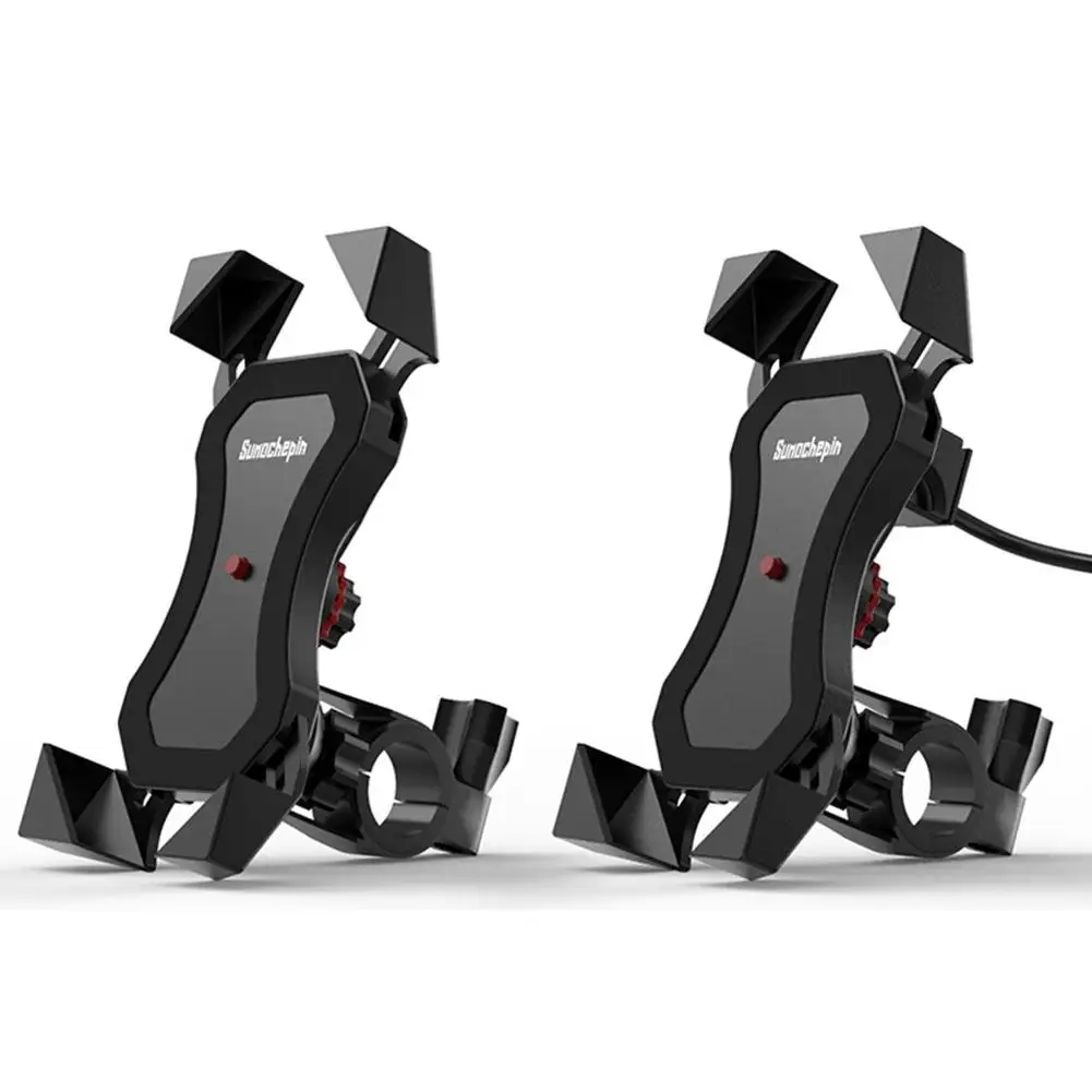 

1 Second Self-Locking Electric Scooter Car Phone Holder Stand Riding Navigation Driving One-Key Contraction Mobile Phone Holder