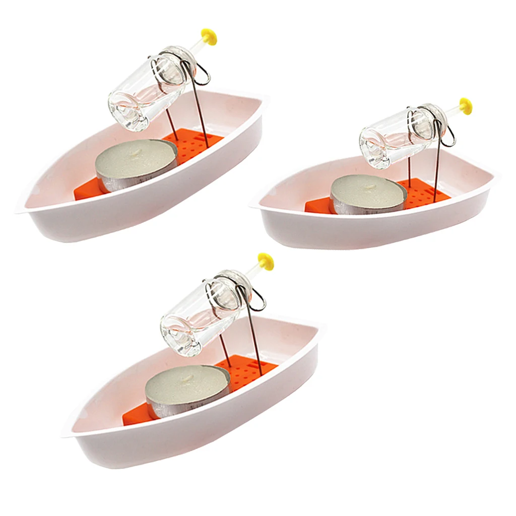 

DIY Heat Steam Candle Powered Speed Boat Ship Vehicle Toy Educational School Physics Experiments Teaching Aids - 3 SET
