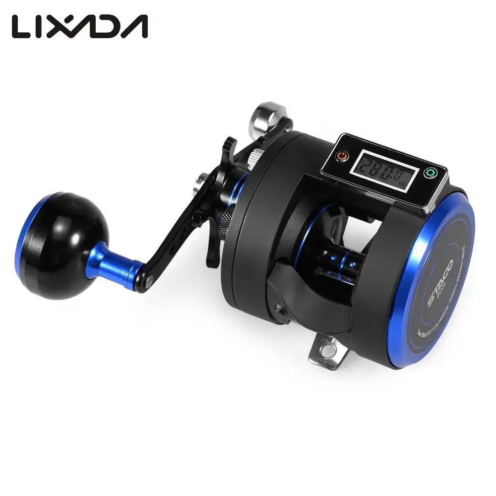 

Lixada Line Counter Fishing Reel 17+1 BB GT 5.6:1 Trolling Left / Right One-way Clutch Baitcasting Reel with Digital Display