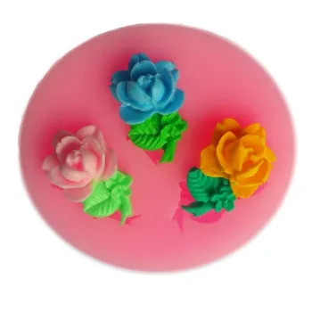 

1Pcs 3D Flower Silicone Baking Forms Fondant Gift Chocolate Soap Sugar Craft Mold Cutter Silicone Tools DIY Cupcake Molds