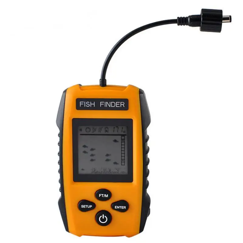 شحن مجاني! حار بيع إنذار 100 M المحمولة سونار مكتشف صياد السمك الصيد إغراء ل Echosounder الصيد