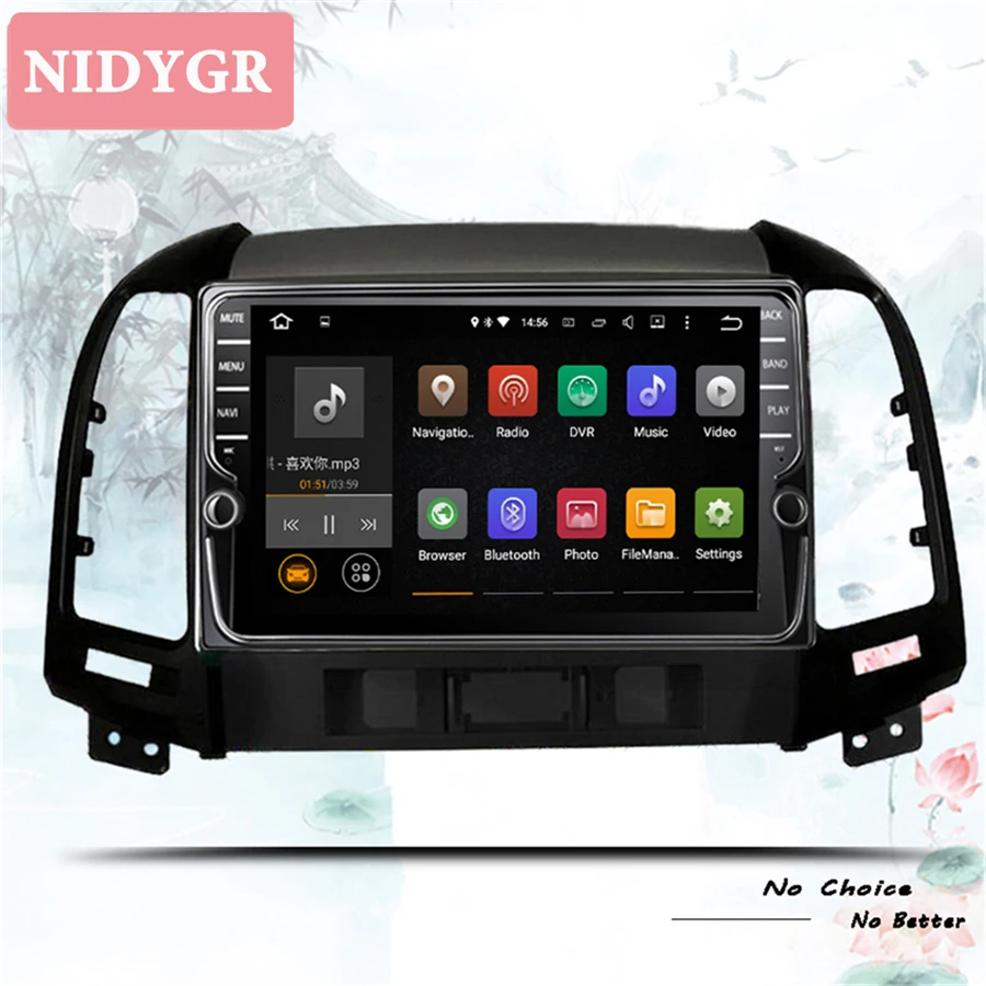 8 Core Android 10.0 64GB ROM DVD Player Bluetooth GPS Navigation Radio for 2005-2012 HYUNDAI SANTA FE Head Unit with WIFI Carply