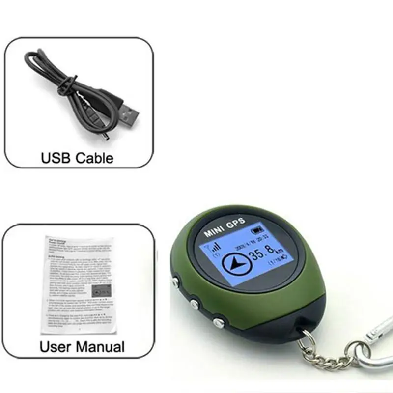 Мини ручной GPS приемник трекер и Местоположение Finder с брелком USB Перезаряжаемый