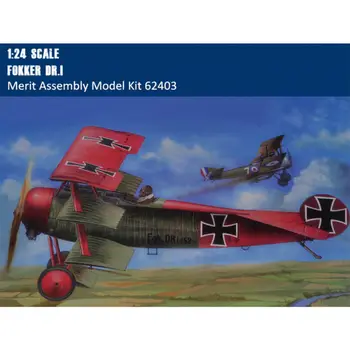 

Trumpeter 62403 1/24 Aircraft Fokker Dr.I Fighter Bomber Plastic Plane Model TH06244-SMT2