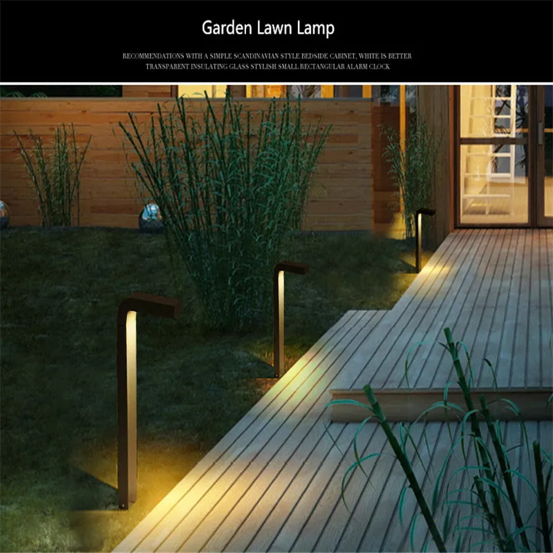 

CLAITE Outdoor Lawn Light LED Simple Modern Aluminum Bollard Light Waterproof COB LED Chip Garden Lamp H600mm Lawn Lamps