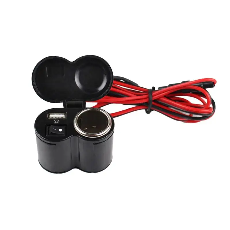 

1pc DC 12-24V Car Cigarette Lighter Power Adapter With USB Charger Port Splitter Adapter Charge For Car Automobile Vehicle Truck