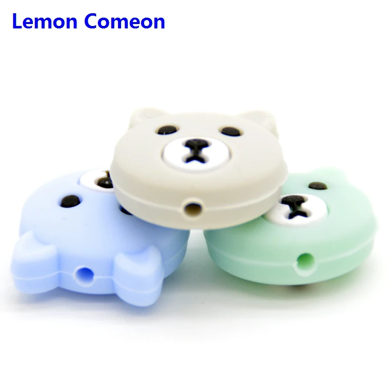 الليمون Comeon 5 قطعة دب صغير سيليكون الخرز الطفل عضاضة BPA الحرة عقد دي اي واي مصاصة سلسلة الطفل التسنين الرعاية الرضع المنتج