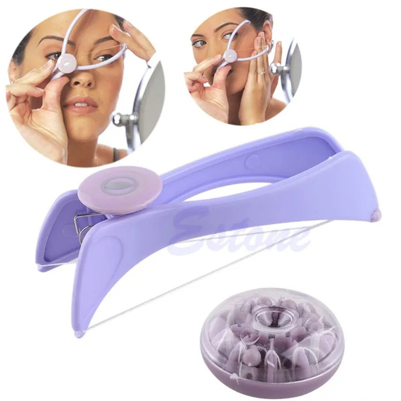 

2019 New Women Plastic Cotton Modern Hair Facial Body Removal Threading Threader Epilator System Slique Design Tools