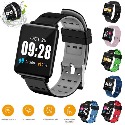 

Waterproof Smart Sport Watch Bracelet Heart Rate Blood Pressure Monitor Fitness Tracker Bluetooth