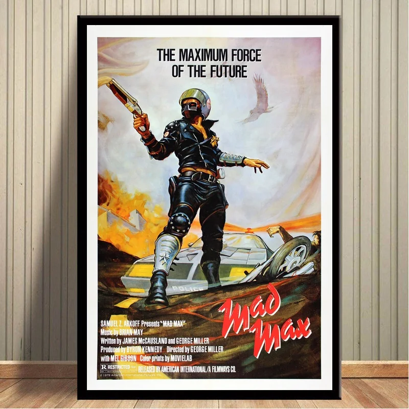 

Vintage Movie Poster Mad Max Canvas Painting Print Home Decor Wall Art Pictures No Frame