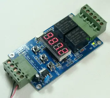

12V Dual Programmable Relay Control Cycle Delay Timer Timing Switch Module