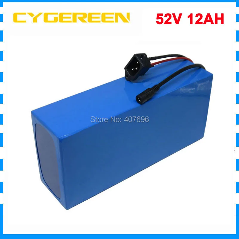 

1500W 52V 12AH lithium battery 52V Electric bike battery 30Q 3000MAH 3C 15A Cell with 30A BMS 58.8V 2A Charger