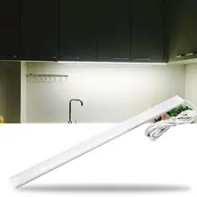Сенсорный переключатель светодиодный светильник с регулируемой яркостью под шкаф 5 Вт 30 см 9 Вт 50 см сенсорный переключатель управления кухонный светодиодный светильник с жесткой полосой DC12V
