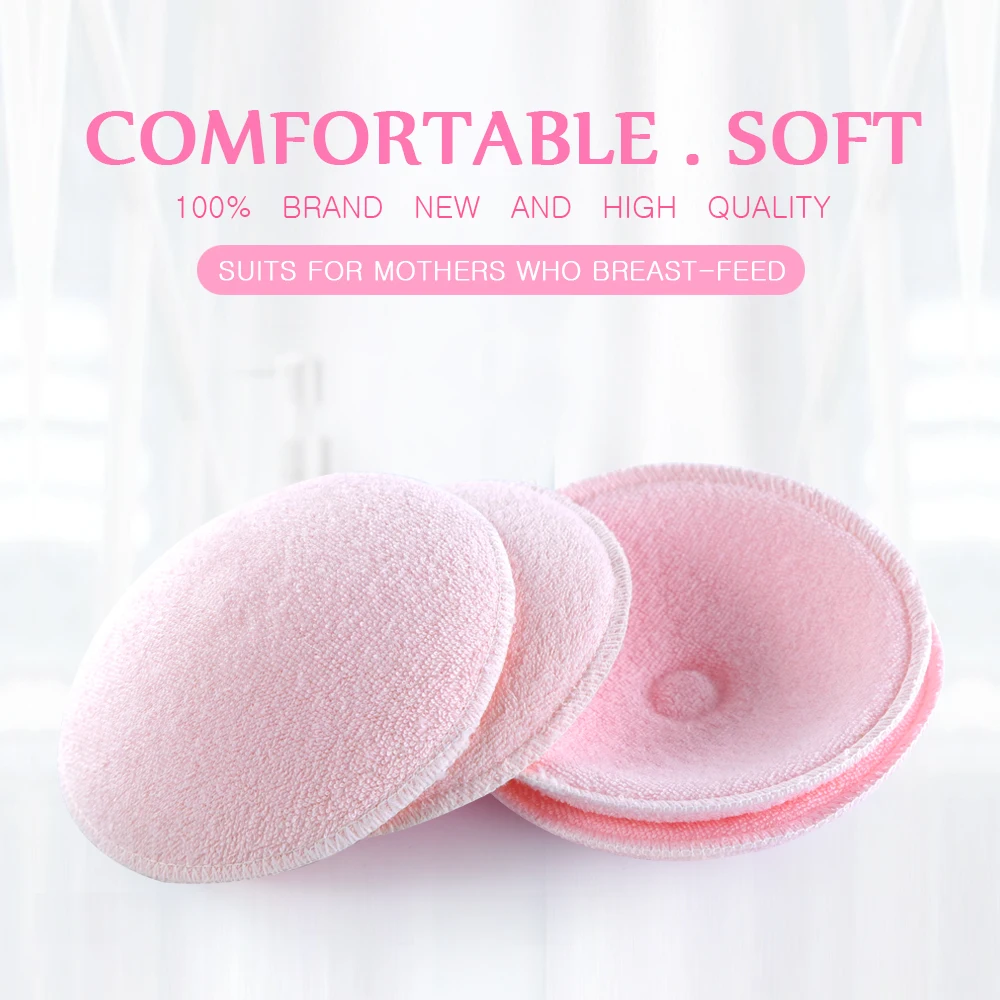 2/4 PCS Surface Cotton + Sanitary Sponge Reusable Breast Nursing Pads Soft 3D Cup Washable Pad Baby Breastfeeding Accessor 2