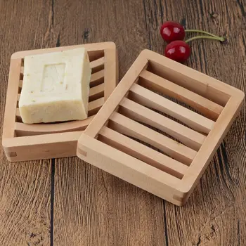 

WSFS Hot Wood Color Soap Box Wooden Soap Holder