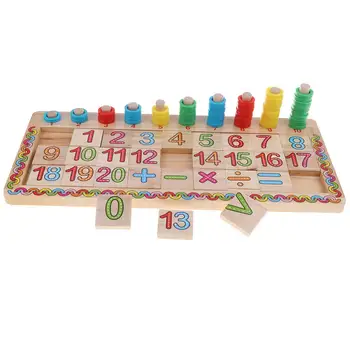 

Montessori Math Teaching Materials Wooden Number Blocks Counting Game Montessori Learning Educational Toys for Children Kids