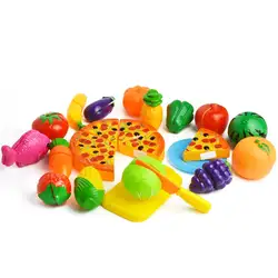 Детские Моделирование кухня серии игрушки резки фруктов и овощей игрушки Обучение маленьких детей 24 шт