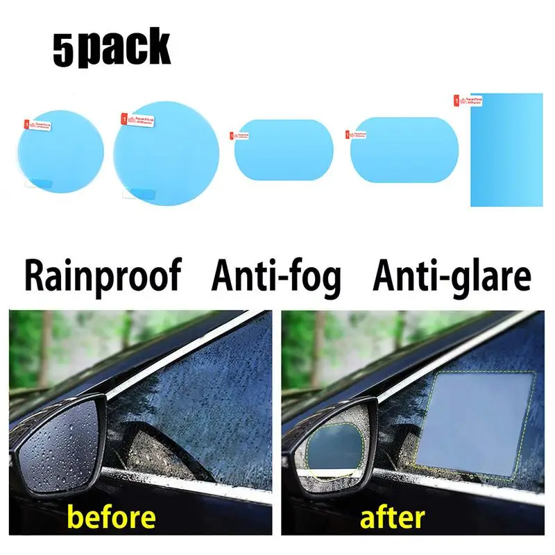 

2Pcs/Pair Car Waterproof Protective Film Anti Water Mist Film Anti Fog Coating Rainproof Rearview Mirror Window