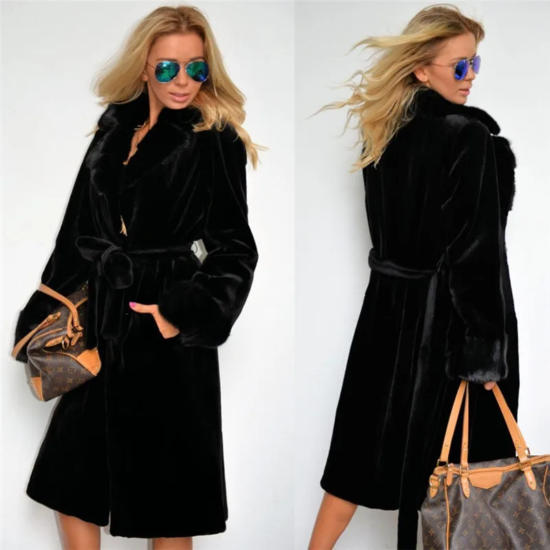 Manteau Long Produit 2018 Fourrure Imitation Black Peluche Nouveau Femmes Automne En Épais De Coton Tempérament hiver Vêtements Chapeau rembourré Mode q6x0qFCw