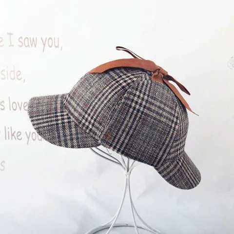 Новинка 2019 брендовая Кепка Шерлока Холмса твидовая бейсболка Deerstalker кепка для