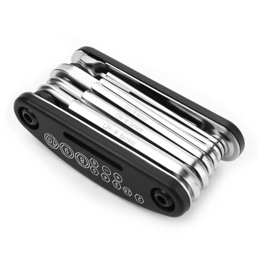 

Hot Folding Bicycle Tire Repair Kits Tool Multitool Bicycle Wrench Screwdriver Chain Cutter Cycling Tools Set Accessories