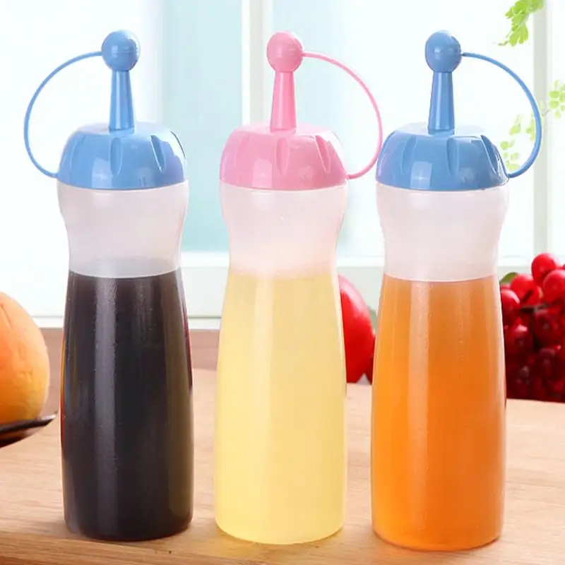 

Kitchen Cream Water Jam Honey Plastic Squeeze Bottle Condiment Dispenser for Salad Sauce Vinegar Oil Squeeze Bottle Kitchen Tool