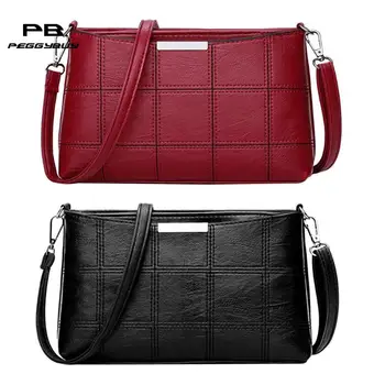 

Fashion Korean Women Handbag PU Plaid Messenger Bag Crossbody Shoulder Bags