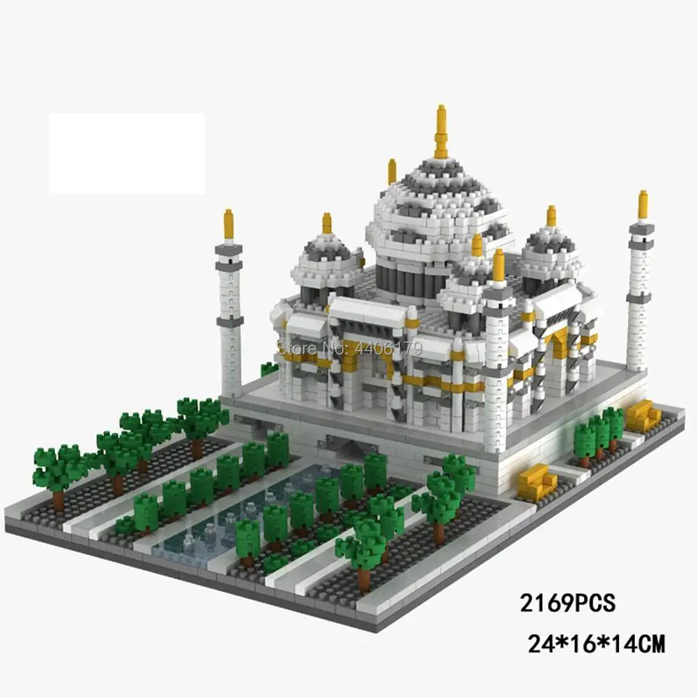 

hot city Creative architecture India Landscapes Taj Mahal mini micro diamond building blocks model bricks toys for child gift