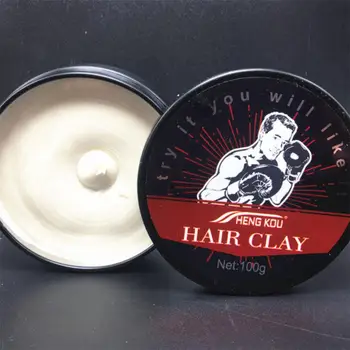 

100g Hair Styling Clay Mud for Men Strong Hold Hairstyles Matte Finished Molding Cream Long Lasting Stereotype Modeling Hair Wax