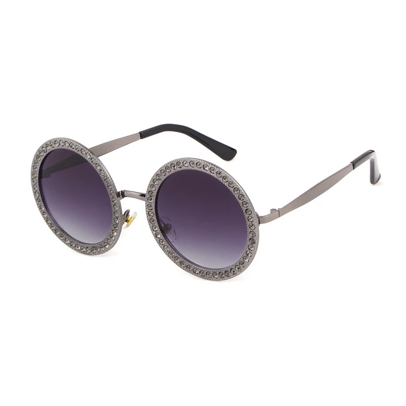 MYTL Luxury Metal Round Sunglasses Luxury Retro Round Sun Glasses Female Black Rhinestone Shades MYTL Luxury Metal Round Sunglasses Luxury Retro Round Sun Glasses Female Black Rhinestone Shades