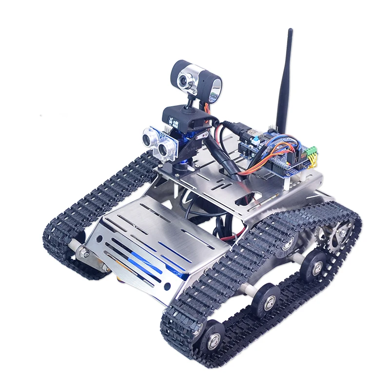  Xiao R DIY WiFi Video Smart Robot Tank Car For Arduino R3 with Camera PTZ
