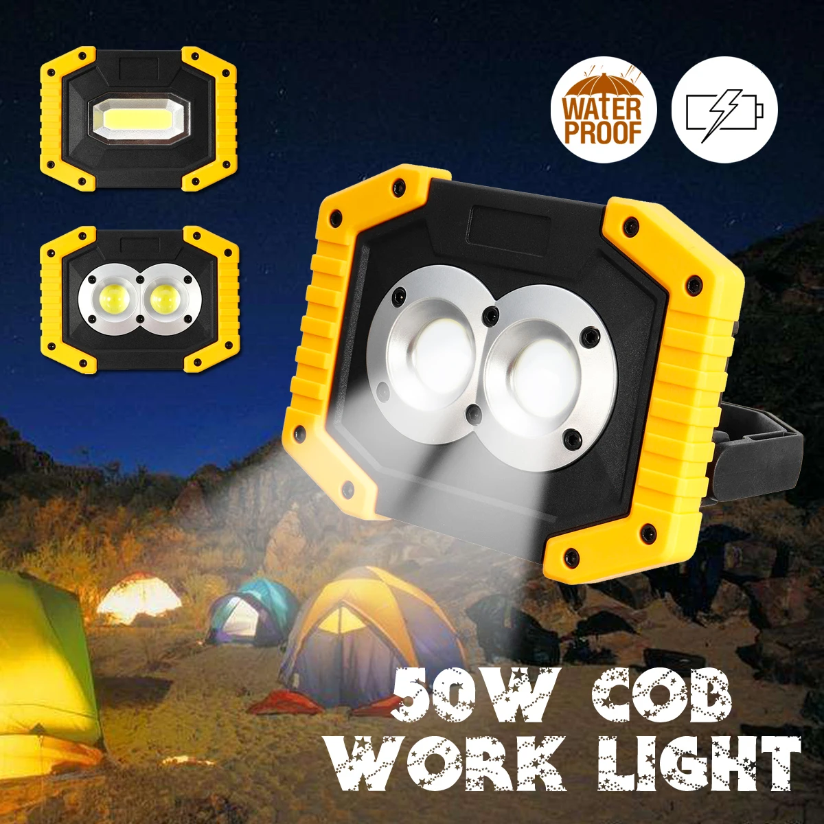 

Portable Rechargeable Outdoor Emergency Hand Lamp Searchlight LED Light USB Spotlight Waterproof For Hunting Camping Flashligh