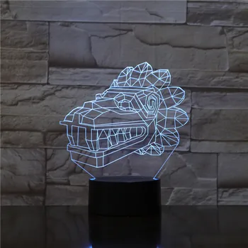 

7 Color Changing 3D Colorful Touch Table Lamp Crocodile With Minions modelling Led Visual Cartoon Atmosphere Night Light 1800