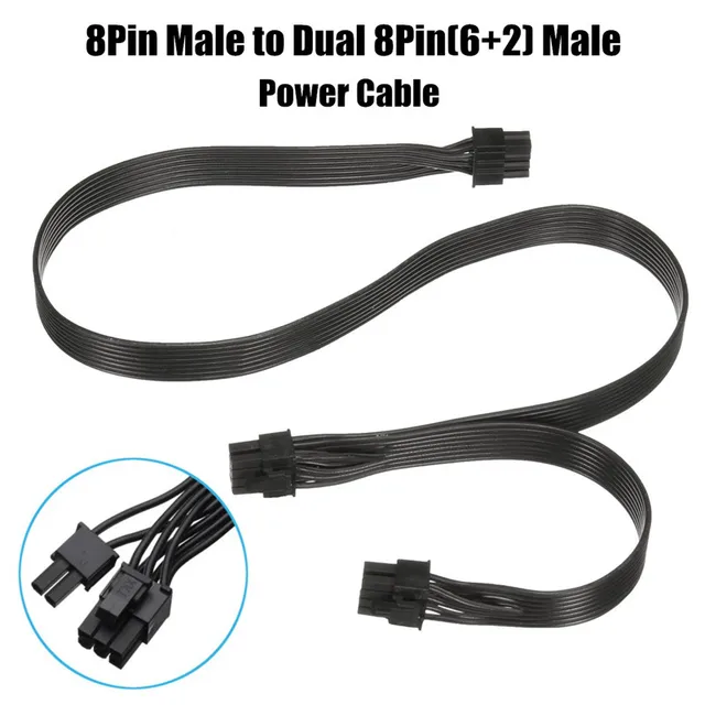 Modest S SKYEE 60cm GPU Power Extension Cable Cord 18AWG 8 Pin Male to Dual 8Pin(6+2) Male PCI-E Video Graphic Card Compute Power Cable Modest S SKYEE 60cm GPU Power Extension Cable Cord 18AWG 8 Pin Male to Dual 8Pin(6+2) Male PCI-E Video Graphic Card Compute Power Cable