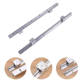 

2Pcs Linear Bearing SBR12-600mm 12MM Linear Bearing Rail Slide Guide Shaft and 4Pcs SBR12UU Blocks Linear Slide Rail Tool.