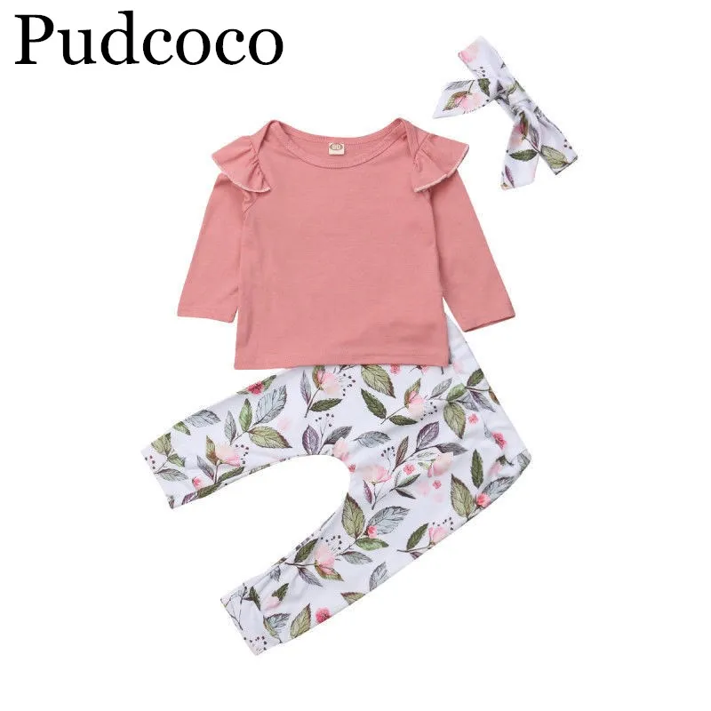Комплект из 2 предметов для маленьких девочек Pudcoco зимняя одежда пальто + штаны
