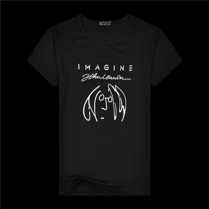 YELITE модная мужская футболка новинка Imagine John Lennon короткий рукав Мужская с круглым