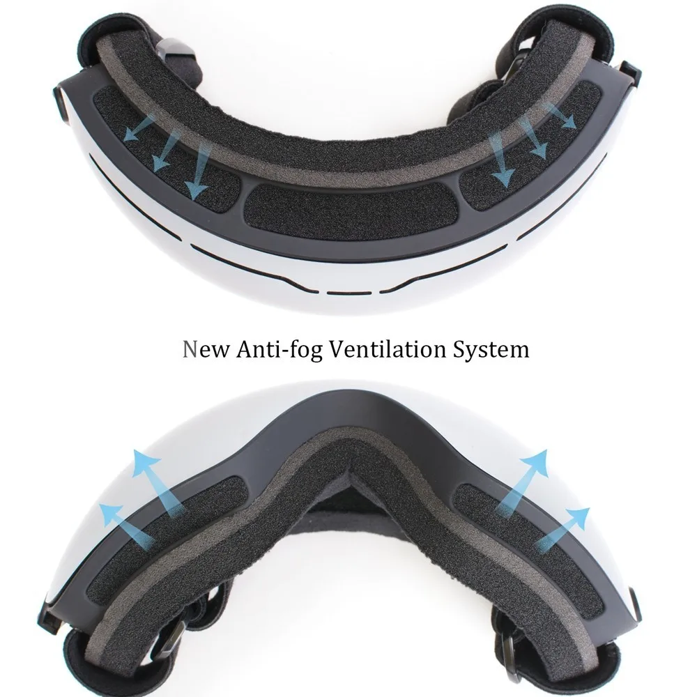 Противотуманные лыжные снежные очки OTG дизайн для мужчин и женщин сферические двухслойные линзы UV400 защита Сноуборд маска с очками