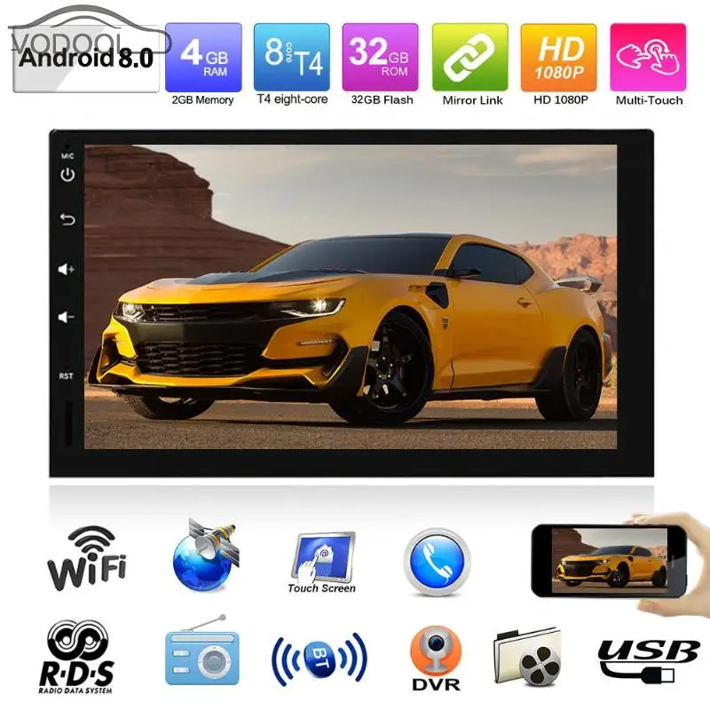 

Universal USB 2 Din 7"Touch Screen Octa-core Android 8.0 Car Stereo MP5 Player GPS DVR AM/FM Radio Bluetooth GPS Navigation WiFi