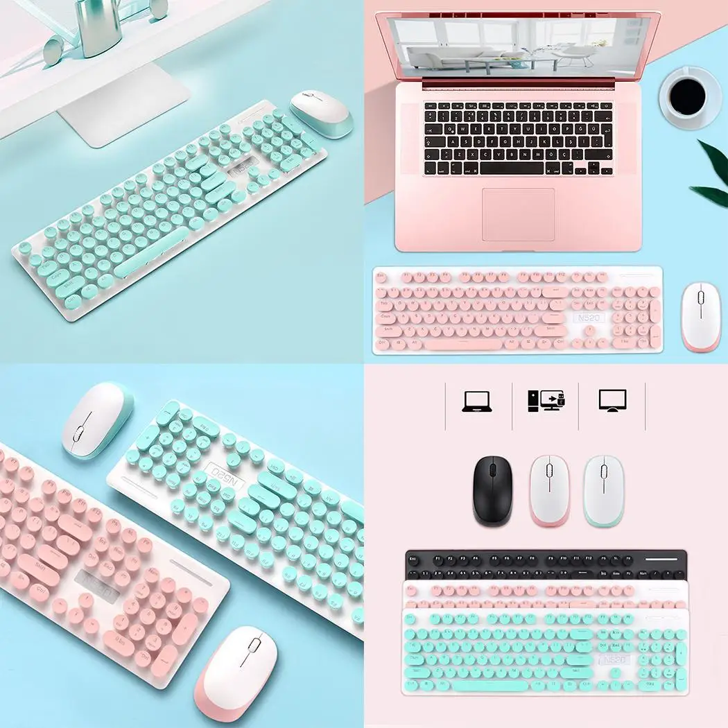 

Durable Sensitive Induction Wireless Keyboard Mouse Set 10M USB Windows XP/7/10 Office Keyboard Mouse 2.4Hz