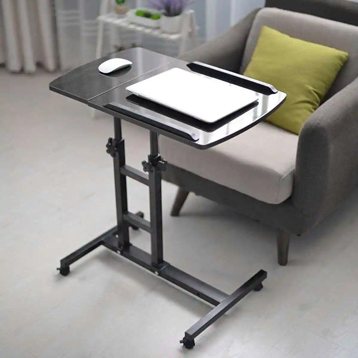 65 97cm Black Adjustable Salon Nail Tables Tattoo Nail Work Desk