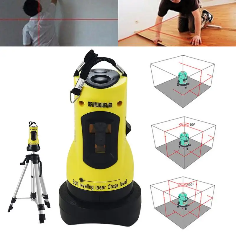 

110 Degrees Rotary Slash Functional Self-leveling Hight Adjustable DIY Economic 2 (1V, 1H) Cross Lines Automatic Laser Level