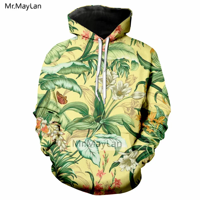

Palm Leaves Flowers 3D Print Jacket Men/women Beauty Florals Streetwear Hoodies Boys Casual Coat Yellow Tracksuits Clothes 5XL