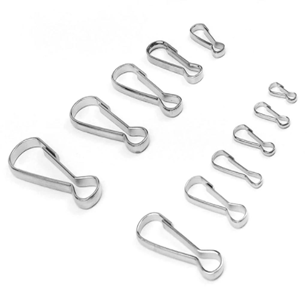 

100pcs Stainless Steel Quick Release Carabiners Spring Snap Buckle Outdoor Sports Hardware for Backpacking Outdoor Camping