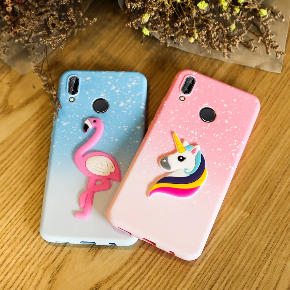 Case For Huawei P Smart Plus 6.3 Nova 3i Luxury Back Cover Cute Silicone Brand Soft 3D Cartoon Girls |